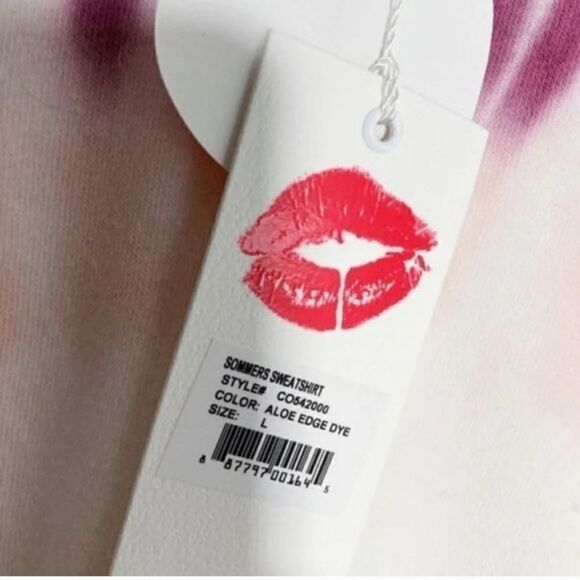 Wildfox Couture Aloe Edge Dye Tie Dye Sommers Sweatshirt Size Large New - Picture 8 of 10